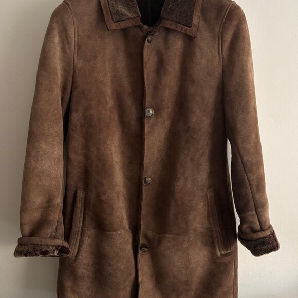$2000 Hartwood Paris Brown Shearling Jacket/ Sheepskin Coat-- Medium - Picture 15 of 15